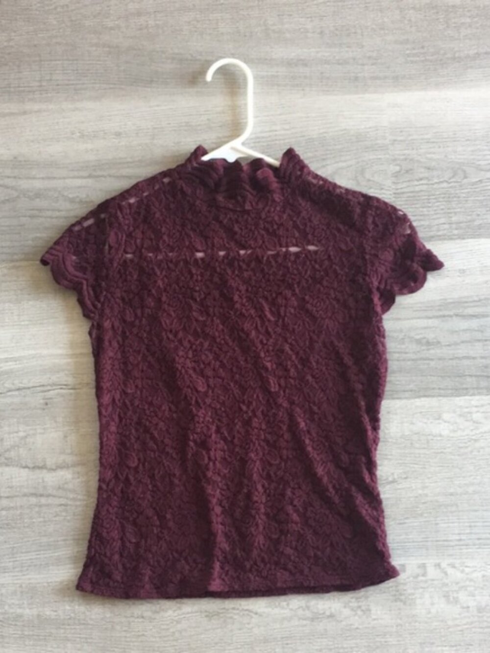 LACE TURLE NECK SHIRT